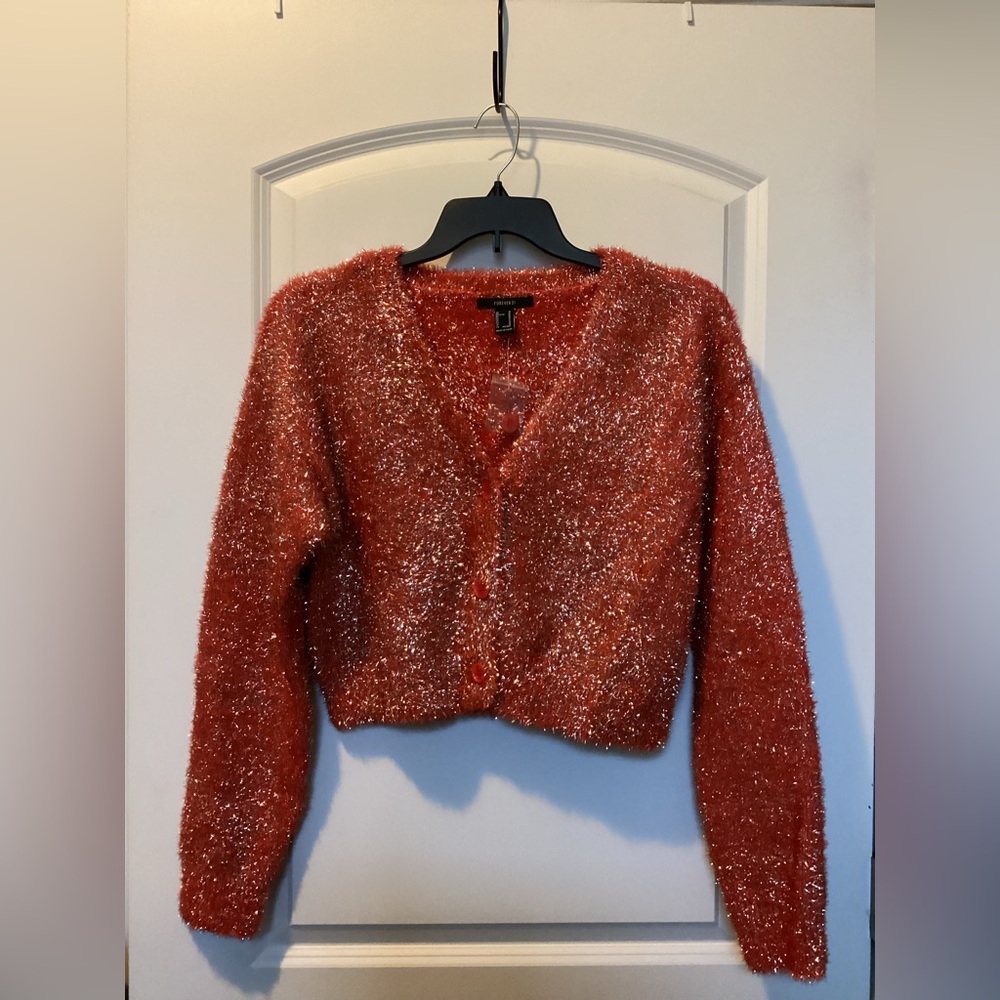 Sparkly Red Cardigan